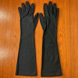 Vintage Black Full Length Nylon Gloves